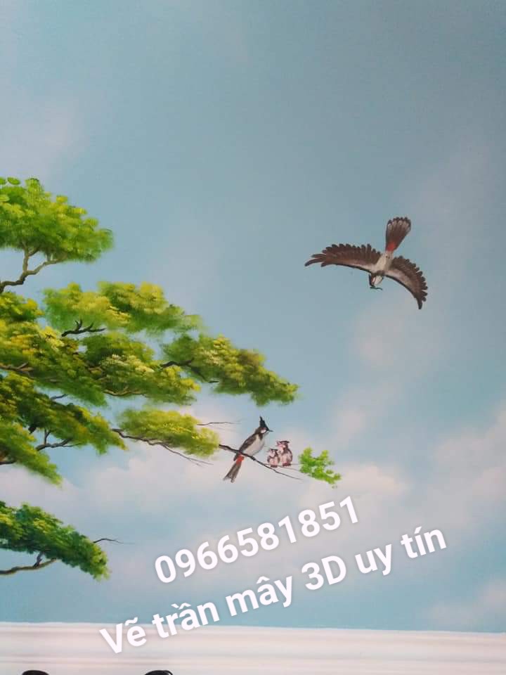 VẼ TRẦN MÂY 3D TẠI... - Vẽ Tranh Tường Rẻ, Đẹp Tại Vĩnh Phúc | Facebook